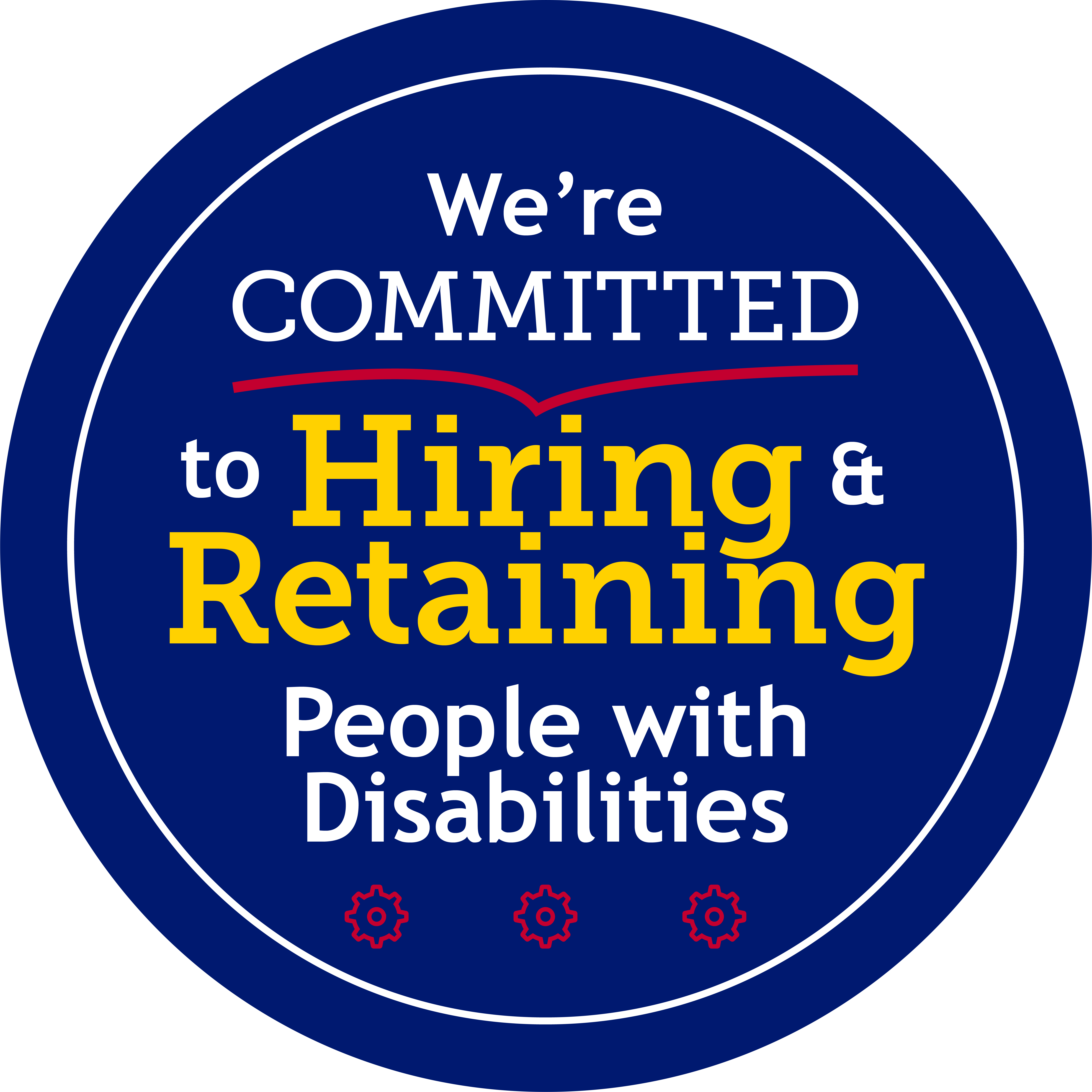 we're committed to hiring and retaining people with disabilities