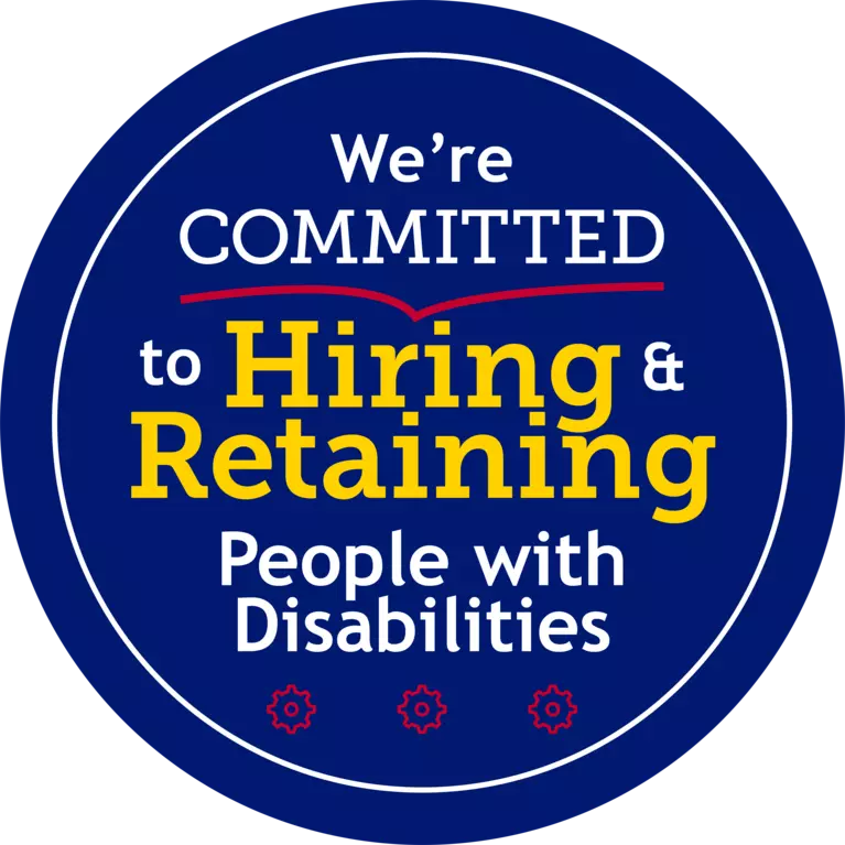 we're committed to hiring and retaining people with disabilities